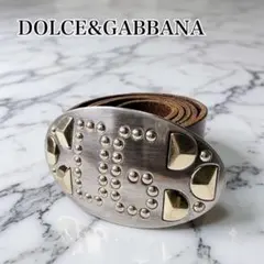 DOLCE&GABBANA Studded Leather Belt