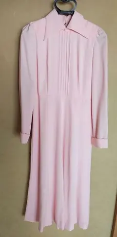 新品未使用 長袖ワンピース M ピンク 日本製
