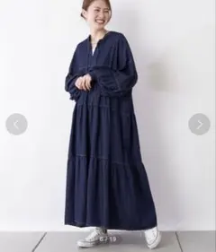 チャオパニックティピー　デニムティアードワンピースのサムネイル