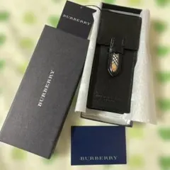 新品未使用】BURBERRY ペンケース 赤 箱付き/リベラシリーズペンシース