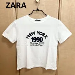 美品 zara new york 半袖 Tシャツ ホワイト Mサイズ