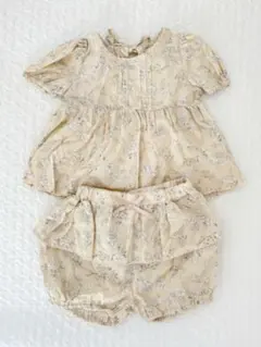 *tete a tete*   テータテート 花柄 半袖 かぼちゃパンツ セット