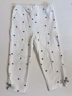 petitmain ハート柄ホワイトパンツ90