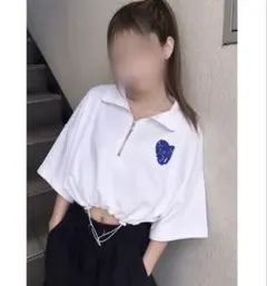 INGNI ハーフジップ ショート丈 半袖Tシャツのサムネイル