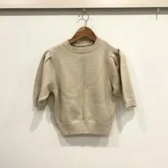 【美品】パフ袖 半袖ニットトップス/RETRO GIRL