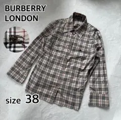 BURBERRY バーバリーロンドン　ノバチェック　シャツ　ホース刺繍　美品