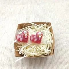 チョコレートハートピアス