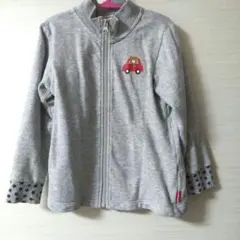 ミキハウス ホットビスケッツ パーカー 110 グレー ジップアップトレーナー