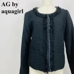 AG by aquagirl ツイードジャケット 黒 L 0394-Aのサムネイル
