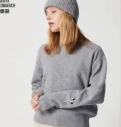 アニヤハインドマーチ　ユニクロ　グレー　ニット　M