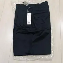 ユニクロ U ワイドフィットタックテーパードパンツ Dグレー　w79　新品