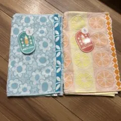 【新品】今治フェイスタオル２枚　昭和レトロタオル