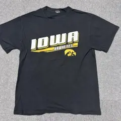 Hanes　アイオワ大学　半袖　Tシャツ　古着　ブラック Mサイズ