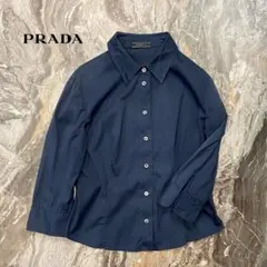 PRADA ネイビー 42 長袖シャツ　濃紺　プラダのサムネイル