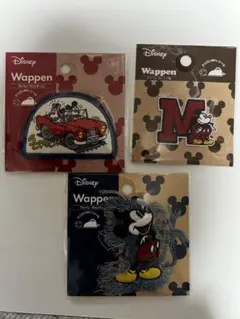 ディズニー ミッキーマウス ワッペン3種セット