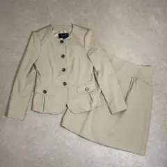 BURBERRY LONDON スカート セットアップ ノーカラー ジャケット