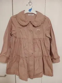 pom ponette ポンポネット130 フリル襟コート ピンク 春秋 未使用