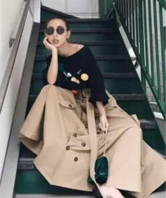 【値下中】TRENCH LIKE SKIRT　トレンチライクスカート