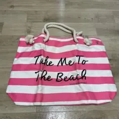 Victoria's Secret ピンク ストライプ トートバッグ