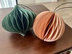 2点セット　北欧オーナメント 緑とピンク