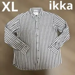 ikka イッカ メンズ 長袖シャツ ストライプ柄 XLサイズのサムネイル