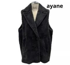 ayane 【新品】テーラードボアベスト　チャコール