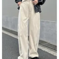 【新品】コーデュロイバレルレッグパンツ　M