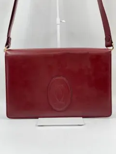 【希少】Cartier マストライン ショルダーバッグ ボルドーのサムネイル