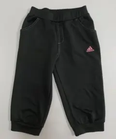 【美品】adidas アディダス ジャージ パンツ  黒ピンク 130