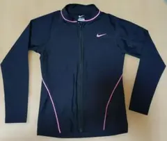 Nike ラッシュガード 130　長袖　XSサイズ 黒✕ピンク　フットマーク
