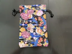 和柄巾着　リバーシブル