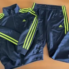adidas ジャージ上下セット サイズ140 ネイビー/イエロー