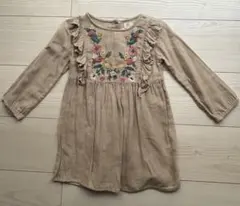 Zara Baby 刺繍フリルワンピース 98cm