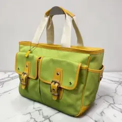 希少　COACH vintage y2k トートバック　グリーン　ソーホー