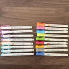 蛍光ペン 17本セット15色 まとめ売り マイルドライナー マーキングペンのサムネイル