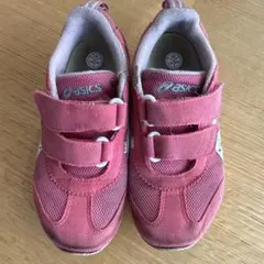 ASICS ピンク スニーカー ベルクロ