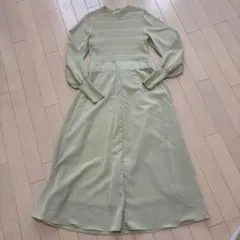 OPAQUE.CLIP 薄いグリーン ロングワンピース