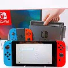 [美品] Nintendo Switch 初期型 ネオンブルー ネオンレッド完品のサムネイル
