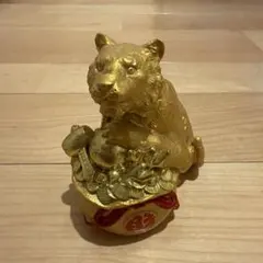 金運 虎 置物 縁起物 ゴールド
