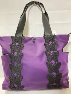 《完売品新品》 ANNA SUI アナスイ トートパープル 蝶レース プレゼント