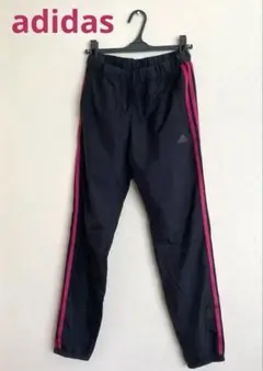 adidas ジャージ パンツ ダークグレー×ピンクのサムネイル