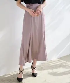 サテンレースアップマーメイドスカート