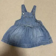 GAP DENIM baby オーバーオール　ハート　サロペット　ジャンスカ
