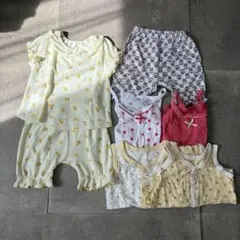【ほぼ未使用あり】80cm 女の子 春夏まとめ売り 保育園用 洗い替えセット