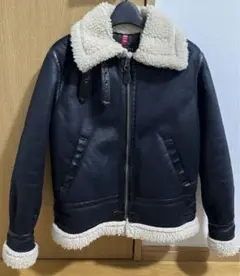 ALPHA INDUSTRIES ムートンジャケット　S ブラック/アイボリー