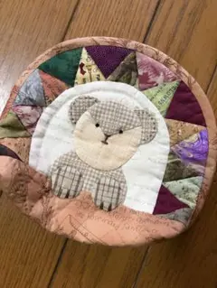ハンドメイド☆可愛いクマのアップリケ☆パッチワーク☆ポーチ