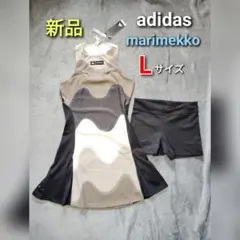 アディダス　マリメッコ　テニス　Yバック　ワンピース　セットアップ　Lサイズ adidas marimekko ウニッコ柄 タンクトップ L - メルカリ