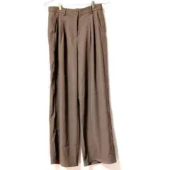 Dazy ブラウン プリーツ入り ワイドパンツ スラックス XL