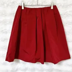 ファビュラスアンジェラ タック フレアスカート レッド M きれいめ シンプルのサムネイル