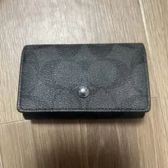 【COACH新品】シグネチャーチャコール5 リング キーケース